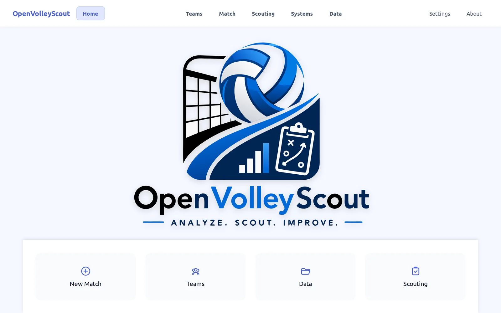 Schermata di OpenVolleyScout